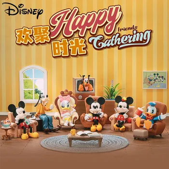 Disney Barátok, Boldog Összejövetel-Sorozat Minnie Mickey Egér Daisy Donald Kacsa, Goofy Plútó Anime Ábra Gyűjthető Modell, Játék, Ajándék