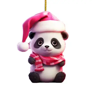 Karácsonyi Panda Medál Kreatív Aranyos Állatok Panda Medál, Karácsonyra Ajándék, Otthon, Autó Dekoráció, Autó Tartozékok