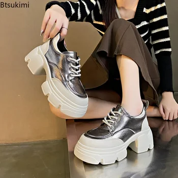 New2023 Női Divat Cipők Platform Csipke Magas Sarkú Cipőre, Cipő, Minden Egyezik Alkalmi Cipő Női Vastag Egyedüli Diák Cipő